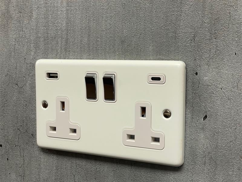 Designer sockets and switches