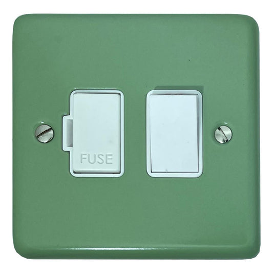 Classic Sage Green Switched Fuse Spur (White Switch)