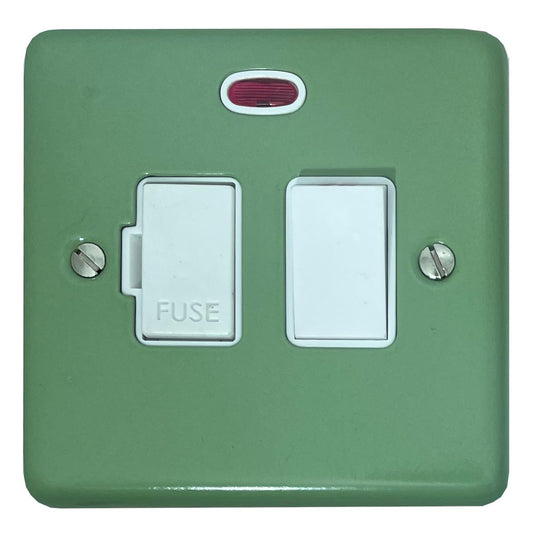 Classic Sage Green Switched Fuse Spur with Neon (White Switch)