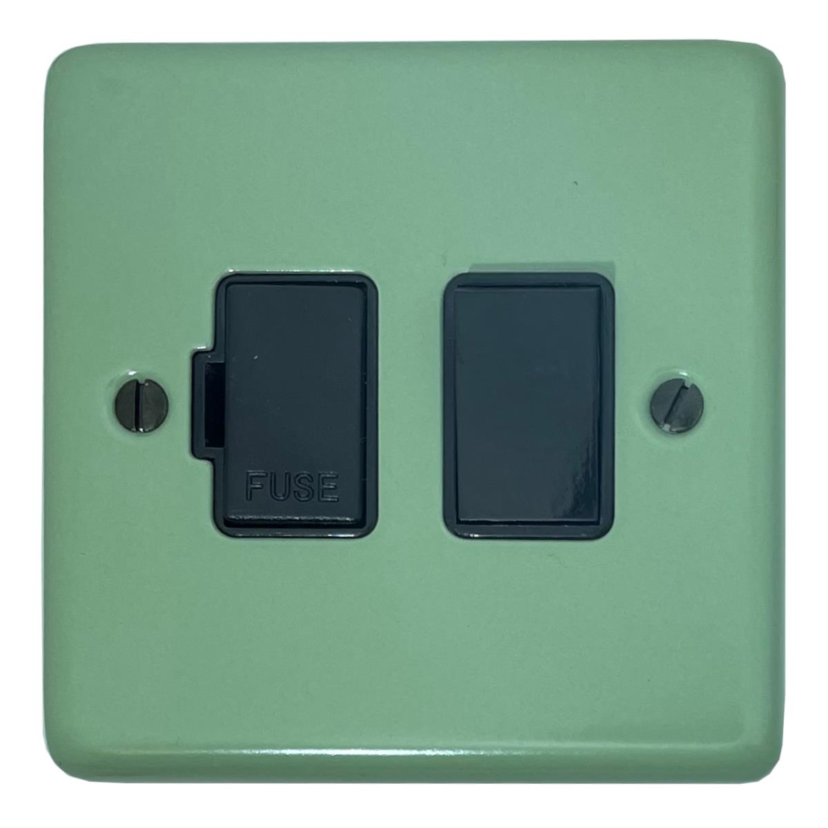 Classic Sage Green Switch Fused Spur (Black Switch)