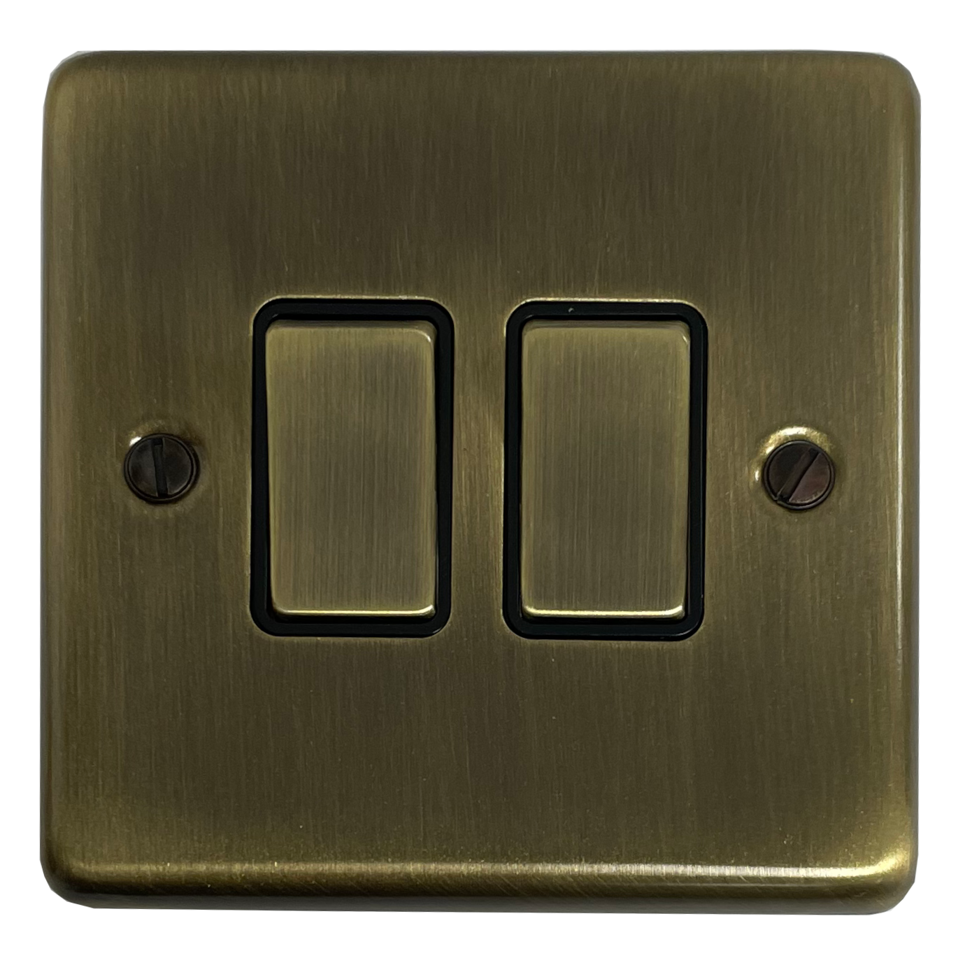 Contour Antique Brass 2 Gang Switch (Brass Switches)