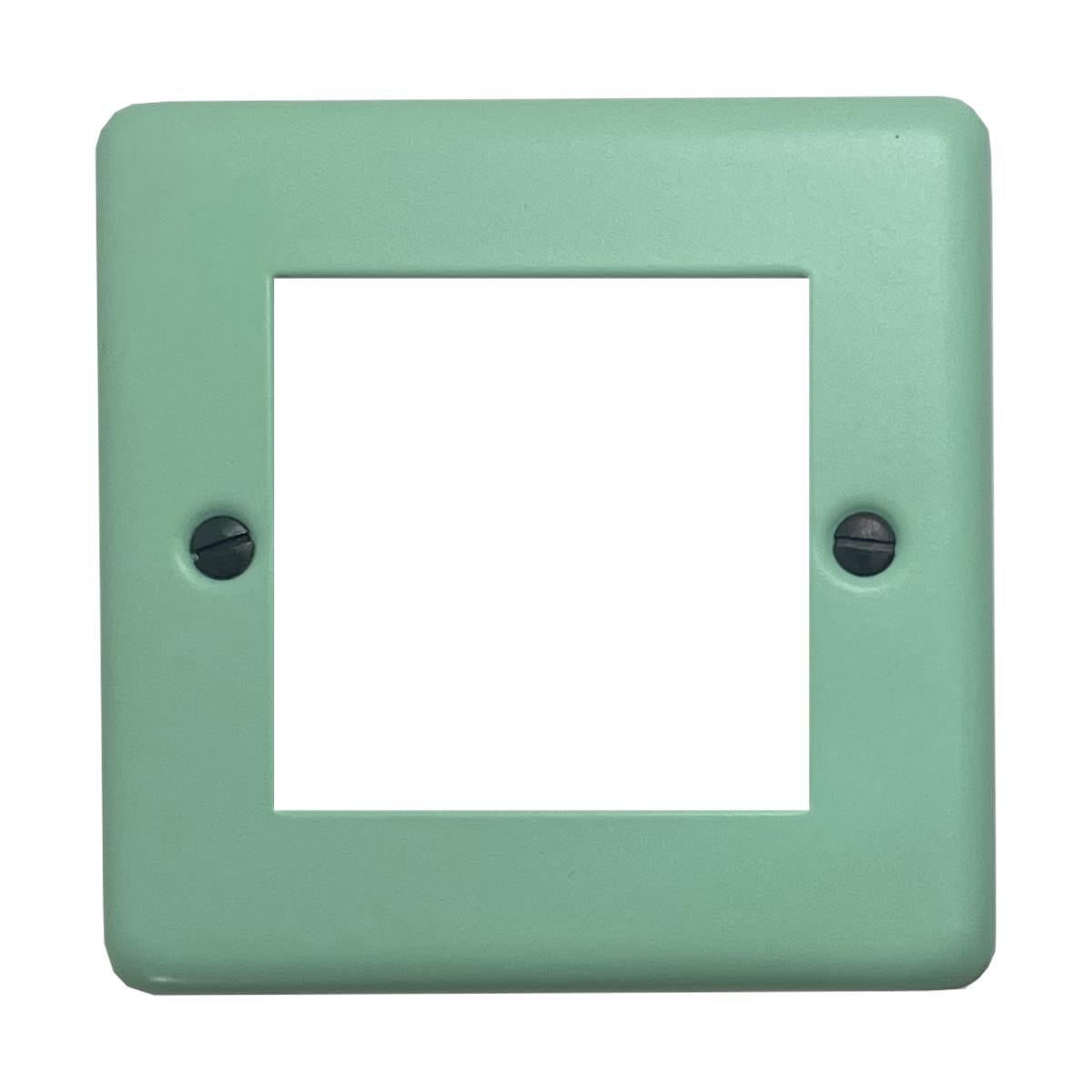 Classic Peppermint Green 2 Gang Module Plate