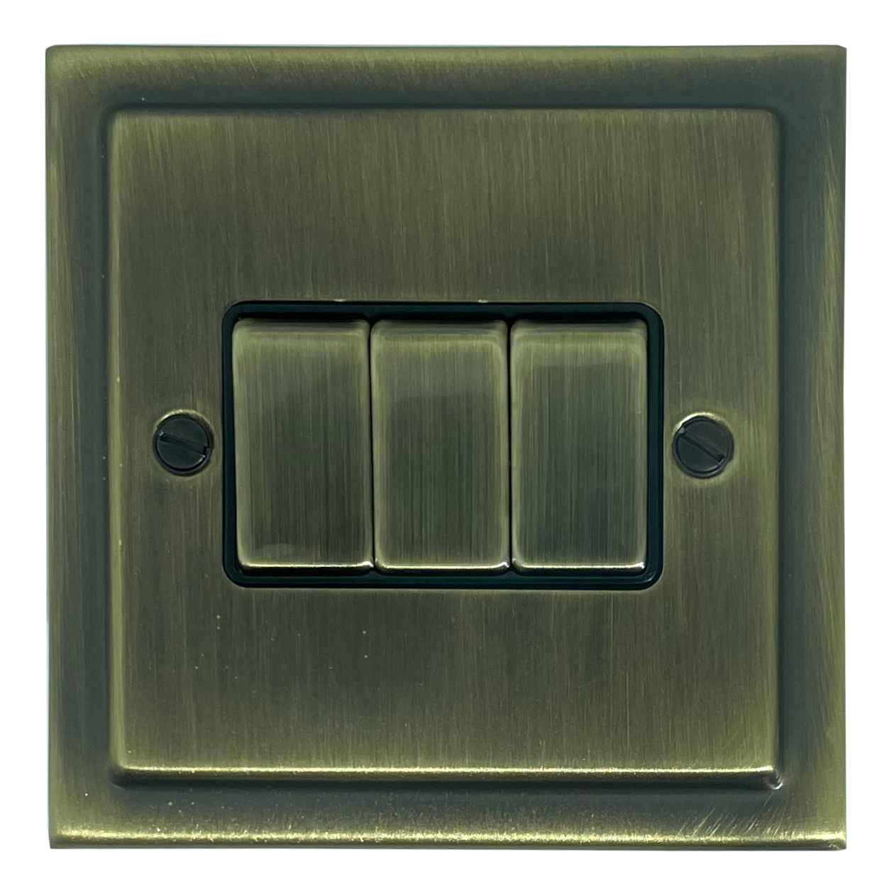 Victorian Antique Brass 3 Gang Switch (Brass Switches)