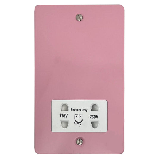 Flat Gloss Pink Shaver Socket (White Insert)