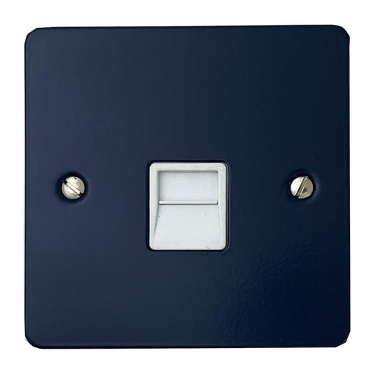 Flat Blue Telephone Secondary Socket (White Insert)