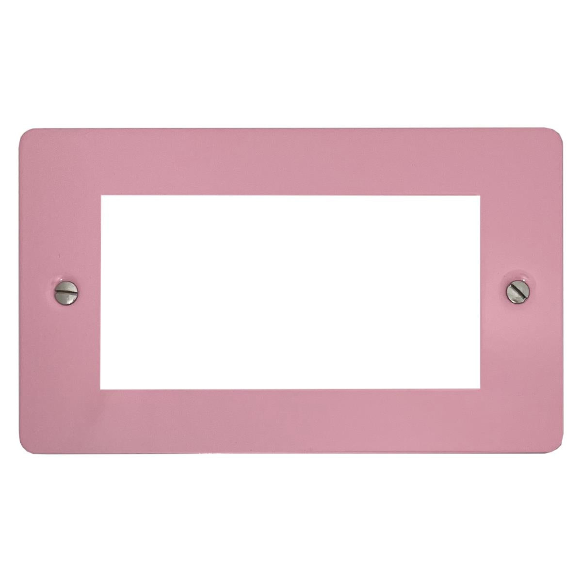 Flat Gloss Pink 2 Gang 4 Module Plate