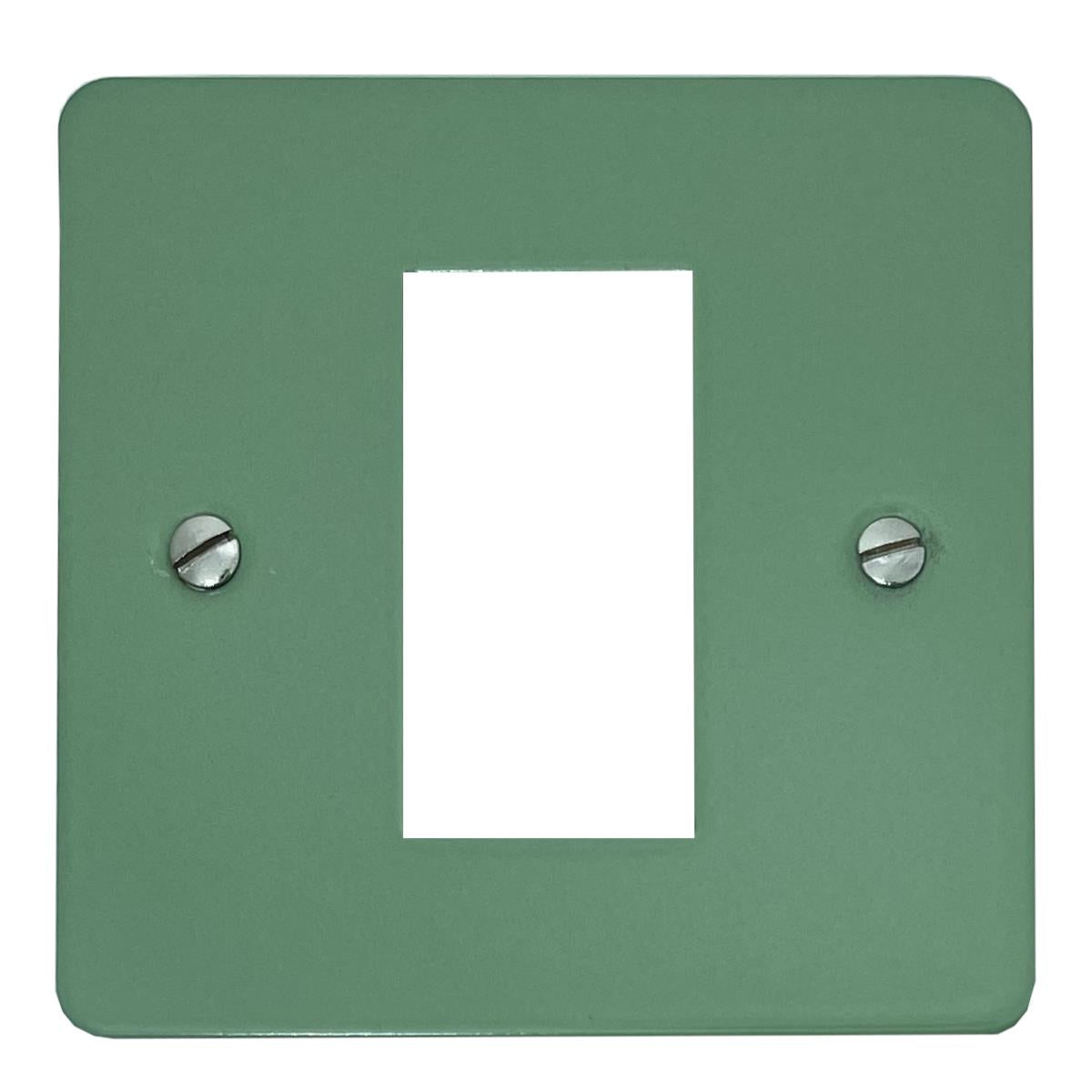 Flat Sage Green 1 Gang 1 Module Plate