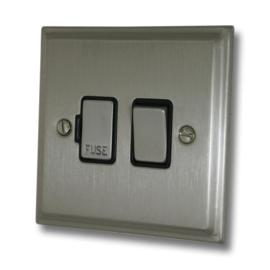 Deco Satin Nickel Switch Fused Spur