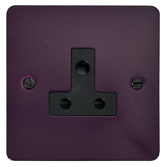 Flat Purple 5 Amp Socket (Black Insert)