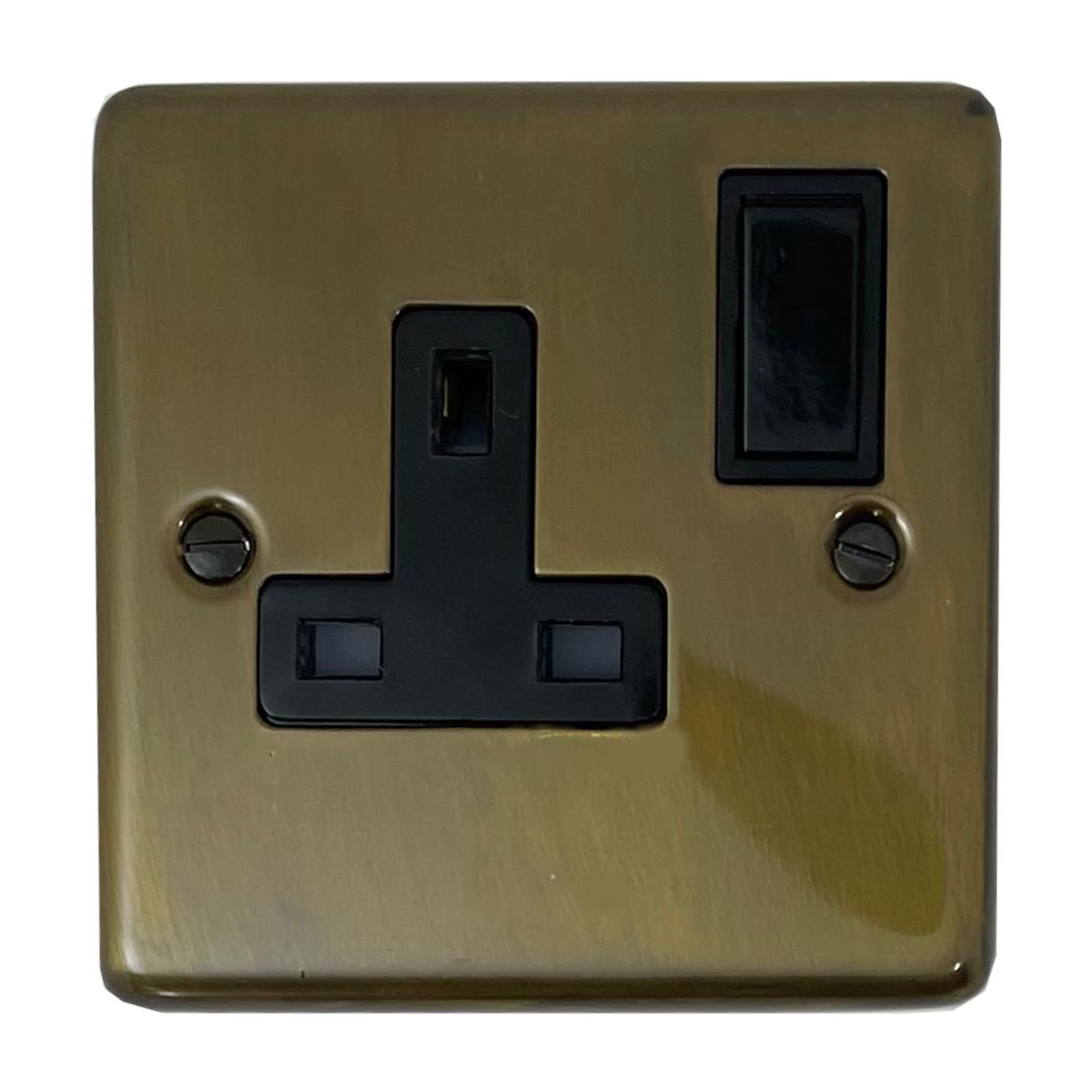 Contour Medium Bronze 1 Gang Switched Socket