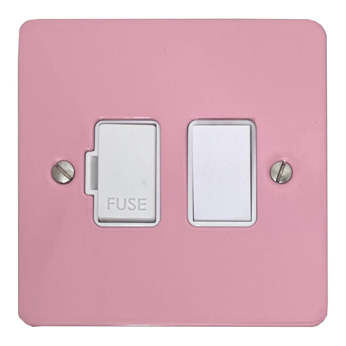 Flat Gloss Pink Switched Fuse Spur (White Switch)