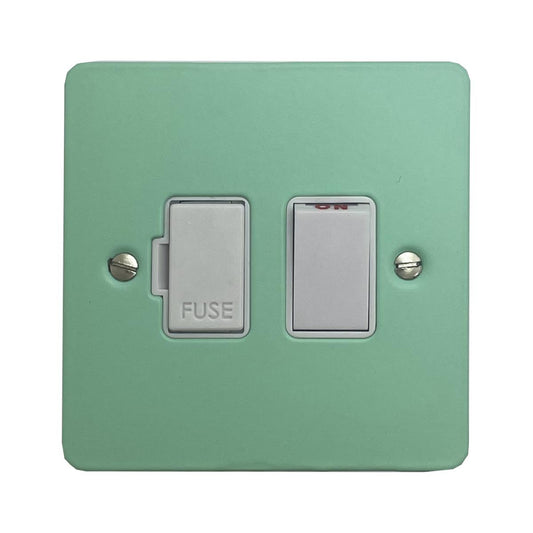 Flat Peppermint Green Switched Fuse Spur (White Switch)