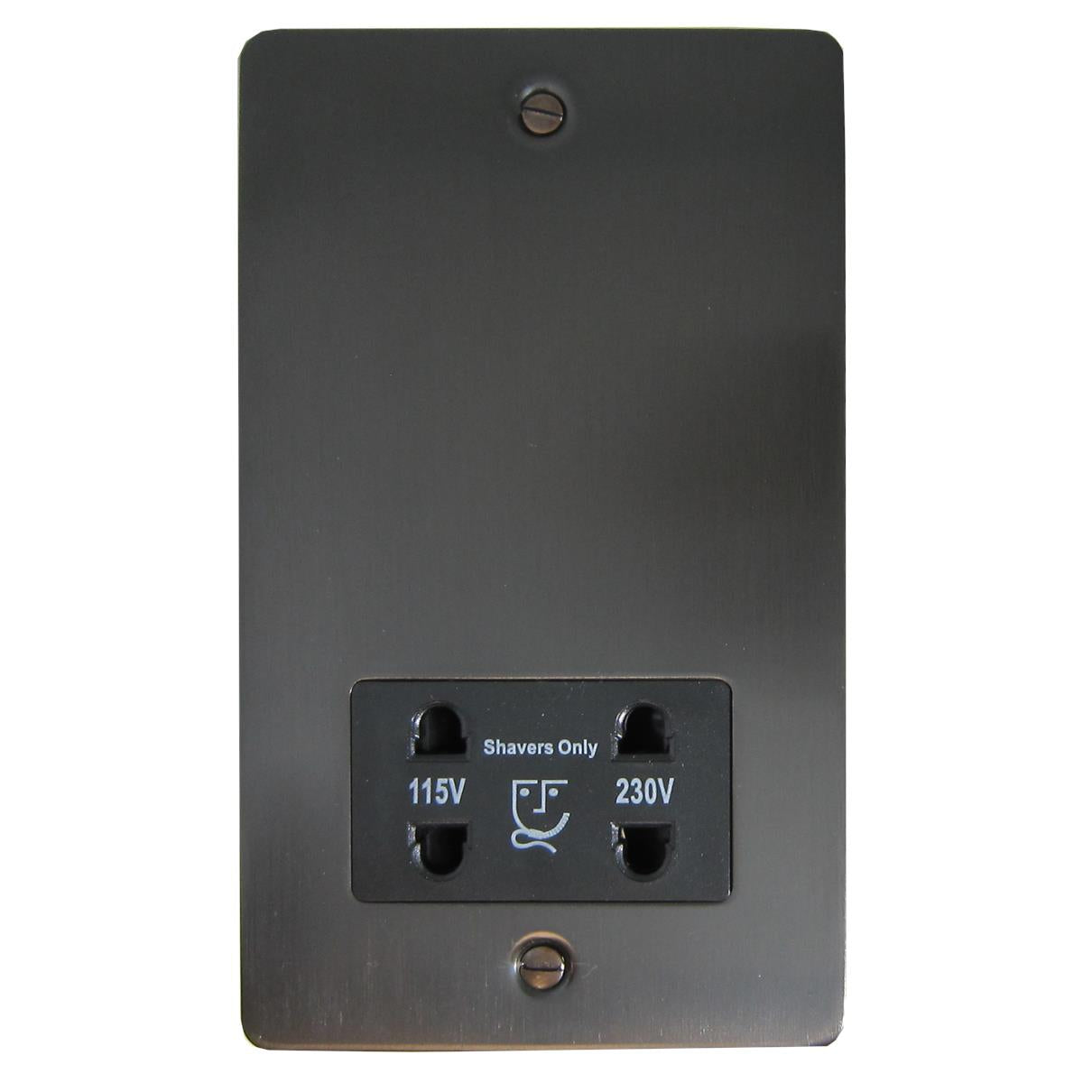 Flat Black Bronze Shaver Socket