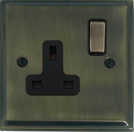 Deco Antique Brass 1 Gang Socket (Brass Switch)