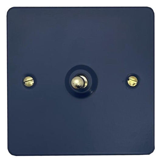 Flat Blue Intermediate Toggle (Polished Brass Switch)