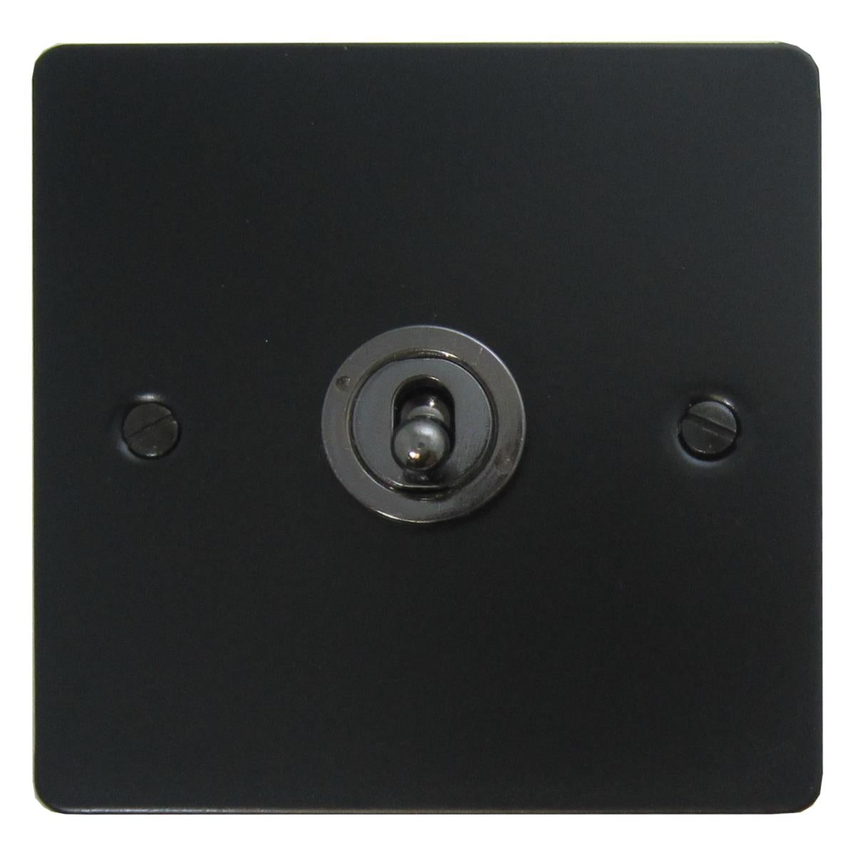 Flat Black 1 Gang Toggle Switch (Black Nickel Toggle)