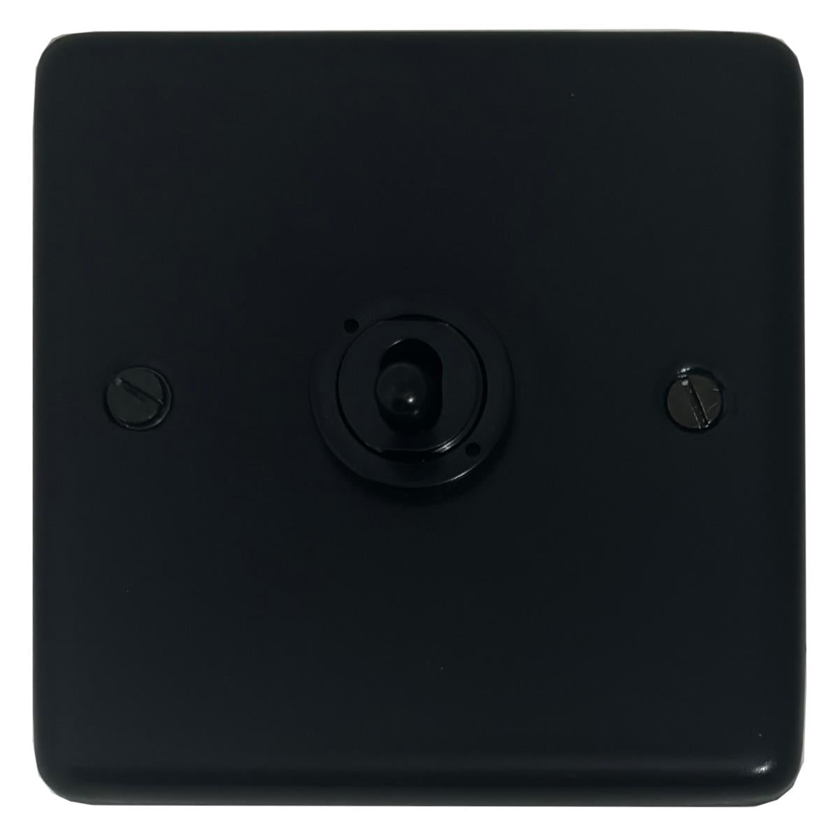 Contour Flat Black 1 Gang Toggle Switch (Flat Black Toggle)