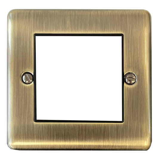 Basics Antique Brass 1 Gang 2 Module Date Plate