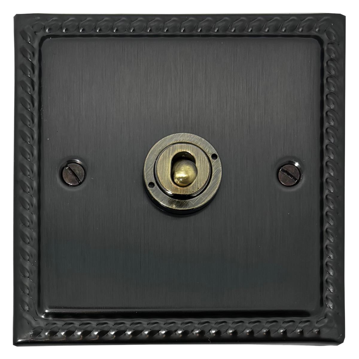 Monarch Black Bronze 1 Gang Grid Toggle Plate