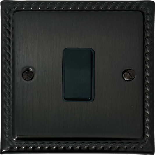 Monarch Black Bronze 1 Gang Switch (Black Switch)