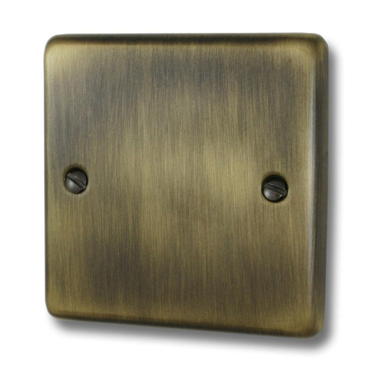 Contour Antique Brass 1 Gang Blank