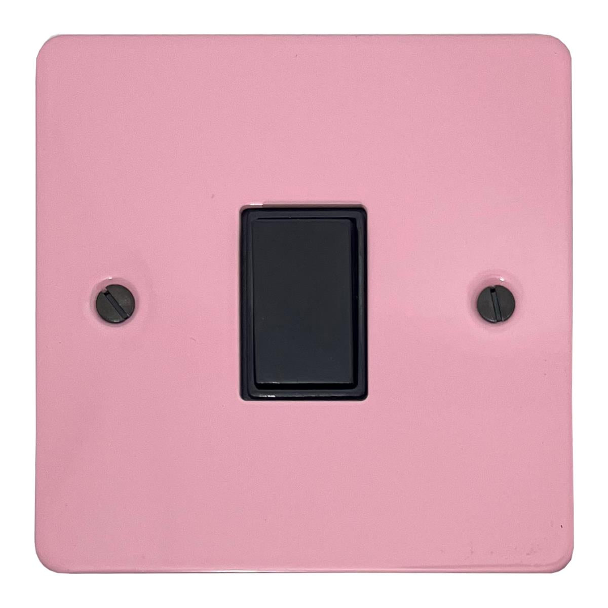 Flat Gloss Pink 1 Gang Switch (Black Switch)