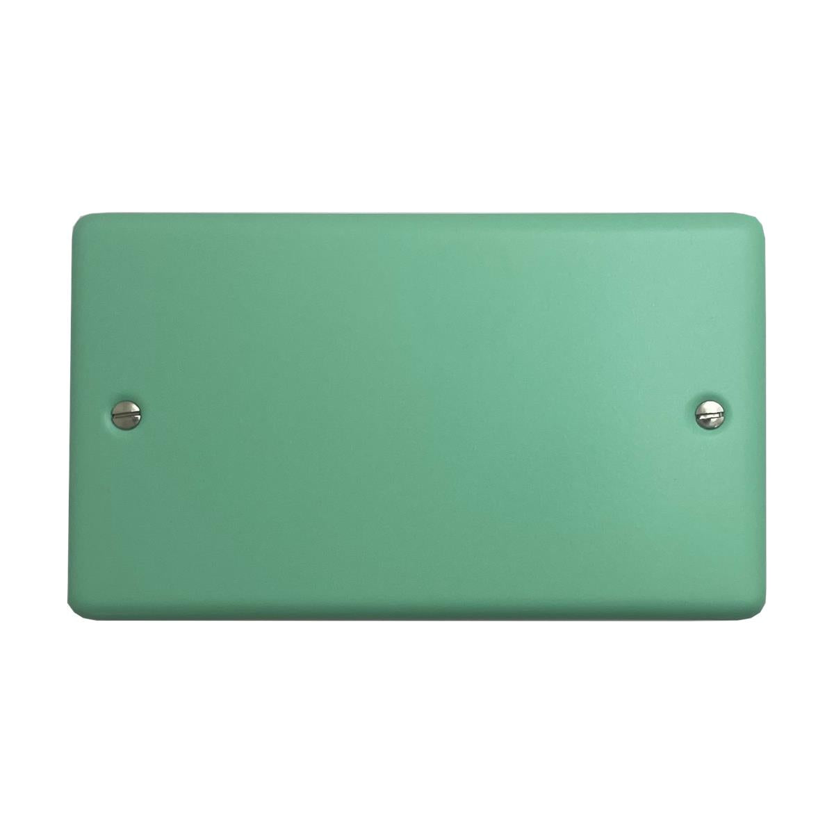 Classic Peppermint Green 2 Gang Blank Plate