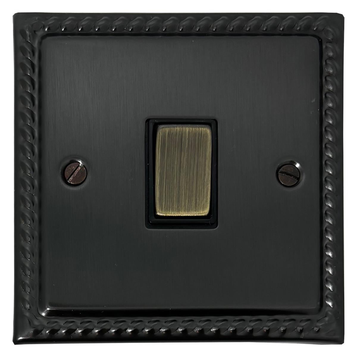 Monarch Black Bronze 1 Gang Switch (Antique Brass Switch)