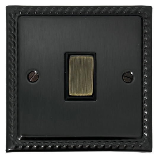 Monarch Black Bronze 1 Gang Switch (Antique Brass Switch)