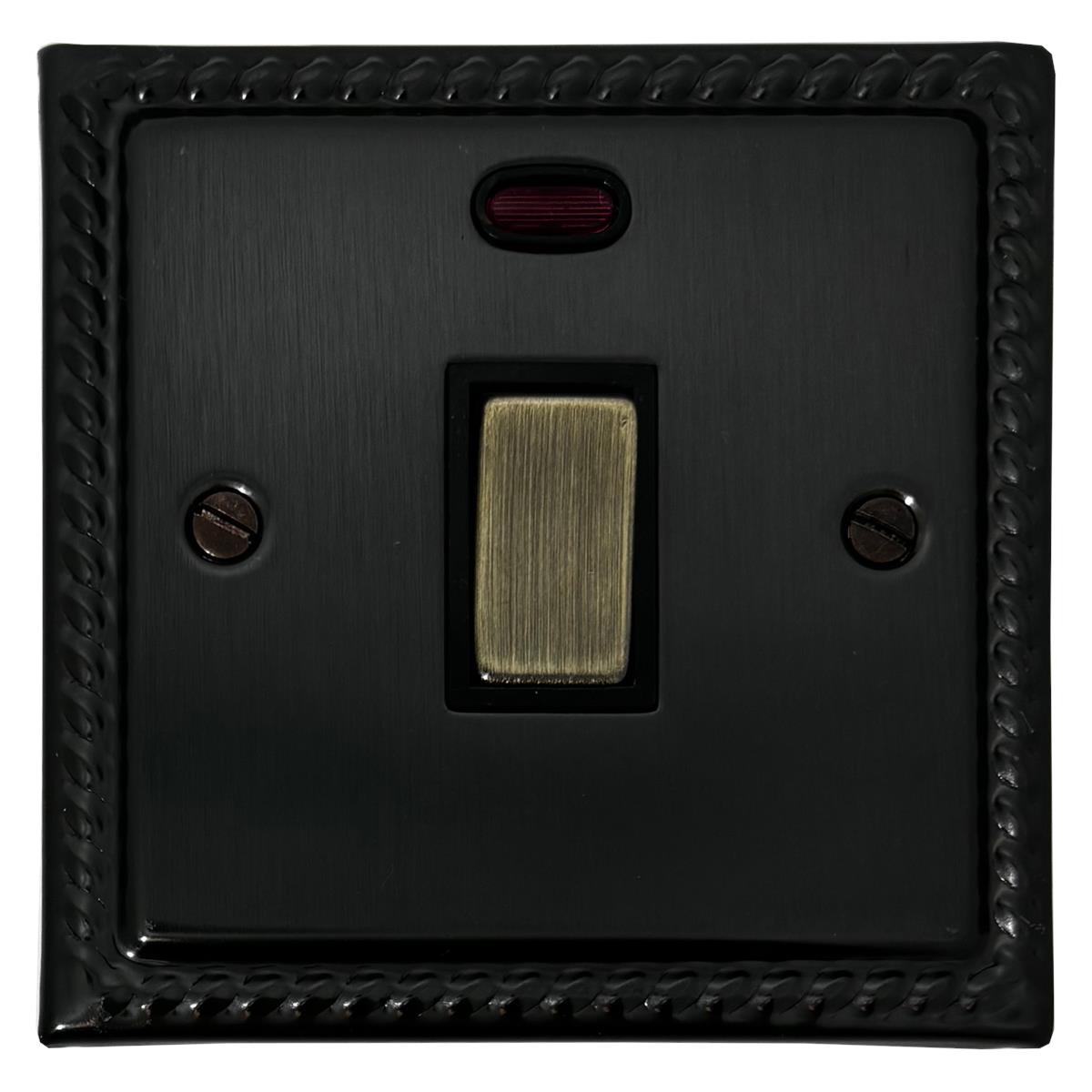 Monarch Black Bronze 20 Amp DP Switch (Antique Brass Switch)