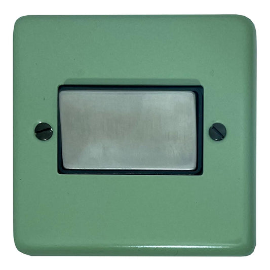 Classic Sage Green Fan Isolator (Satin Chrome Switch/Black Insert)