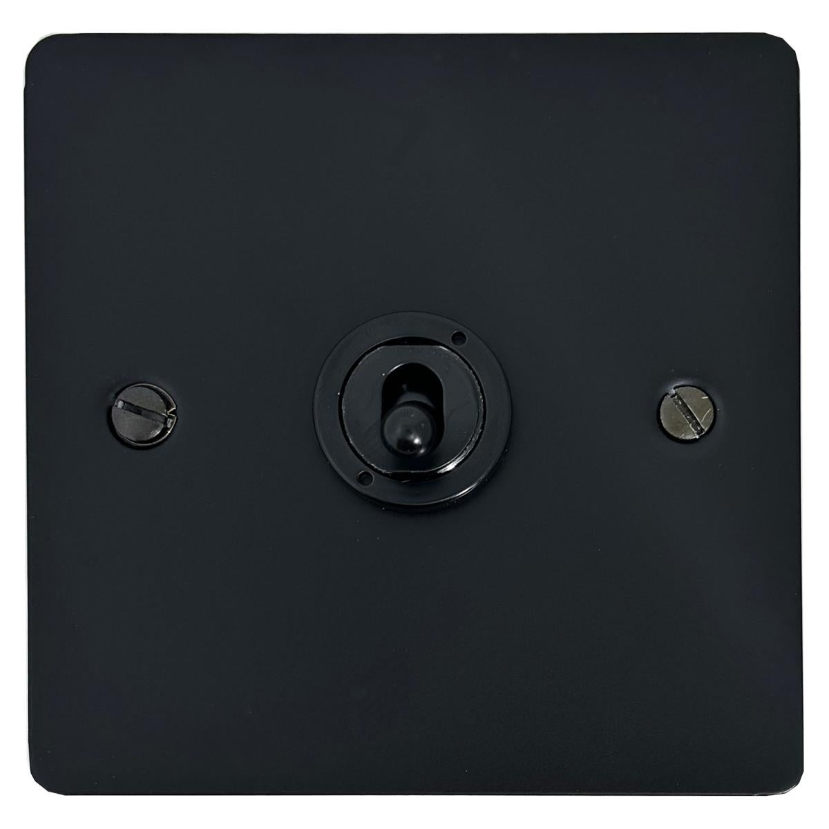 Flat Black 1 Gang Toggle Switch (Flat Black Toggle)