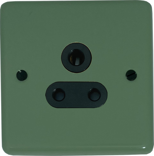 Classic Sage Green 5 Amp Socket (Black Switch)