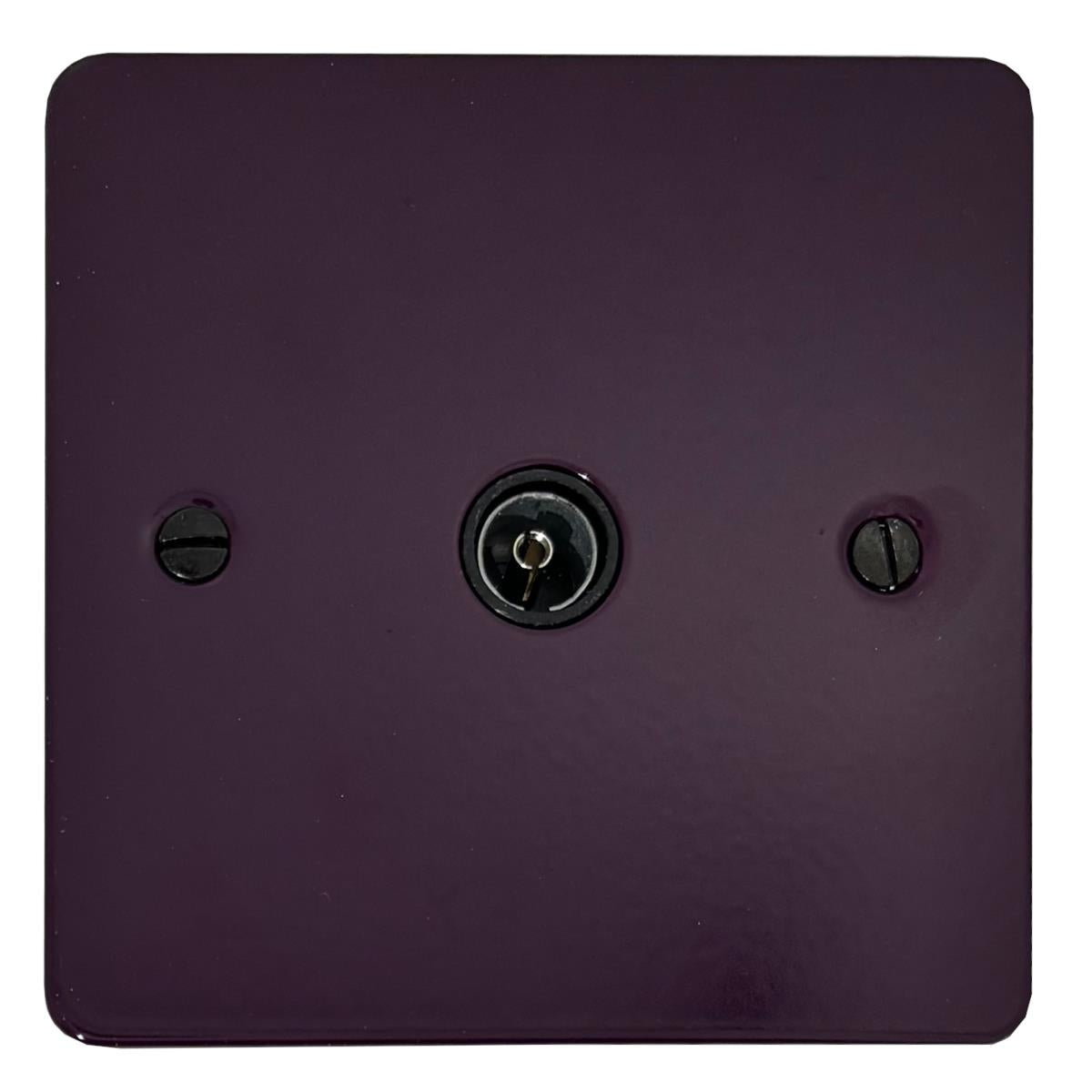 Flat Purple 1 Gang Coax Point (Black Insert)