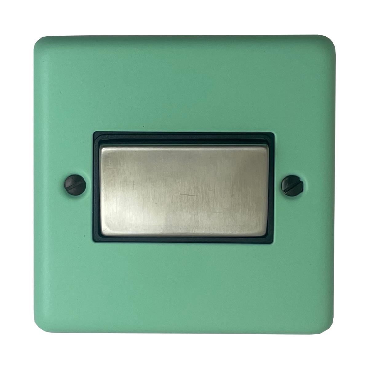 Classic Peppermint Green Fan Isolator (Satin Chrome Switch/Black Insert)