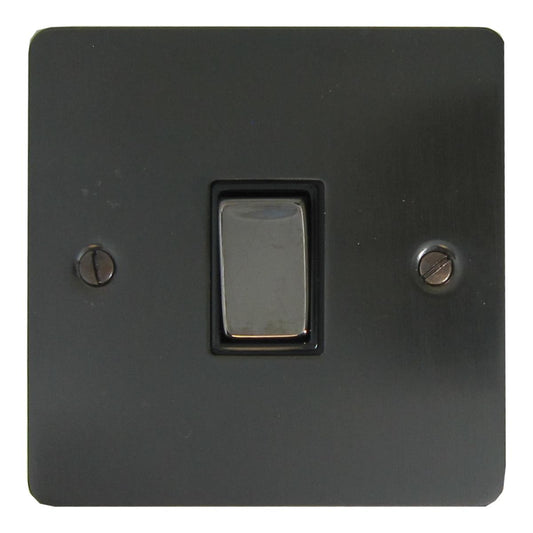 Flat Black Bronze 1 Gang 2 Way Switch