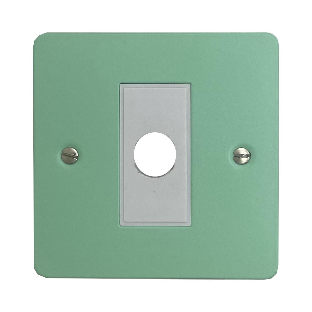 Flat Peppermint Green Flex Outlet (White Insert)