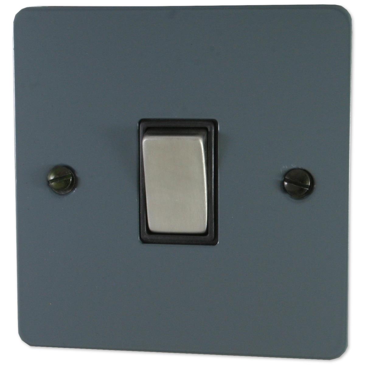 Flat Dark Grey 1 Gang 2 Way Switch