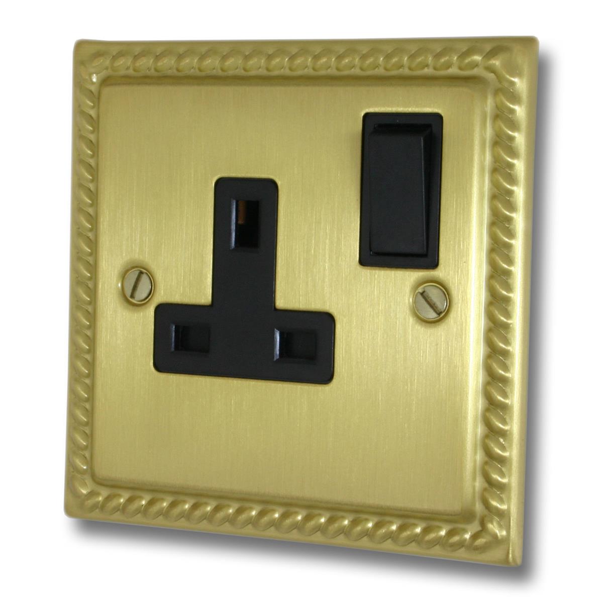 Monarch Satin Brass 1 Gang Socket