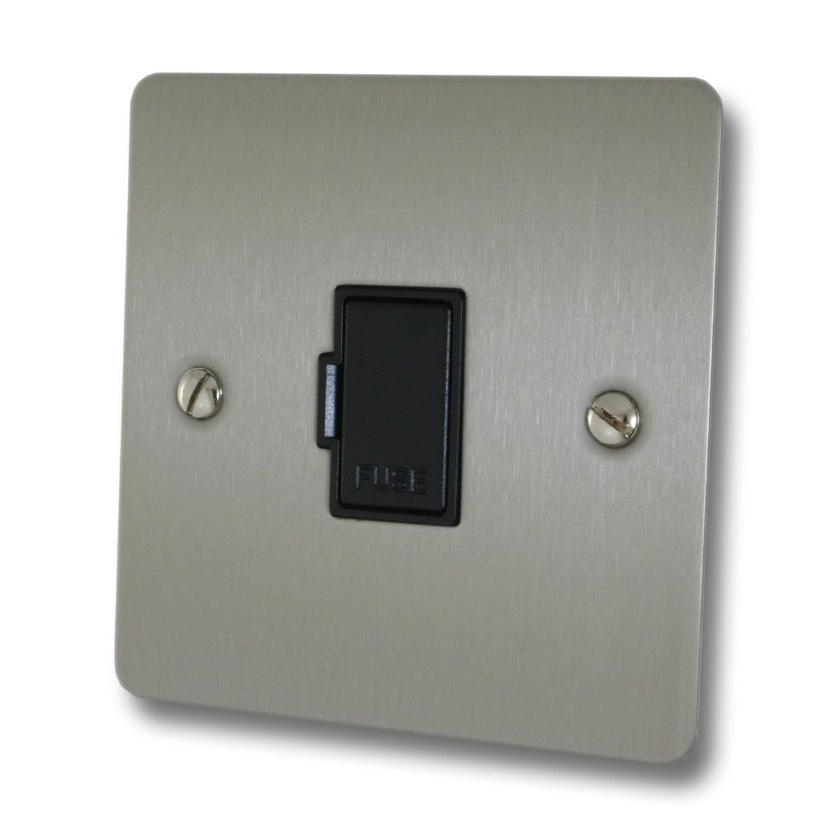 Flat Brushed Steel Unswitched Spur