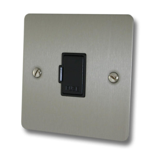 Flat Brushed Steel Unswitched Spur