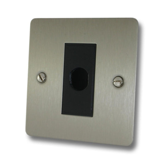 Flat Brushed Steel Flex Outlet