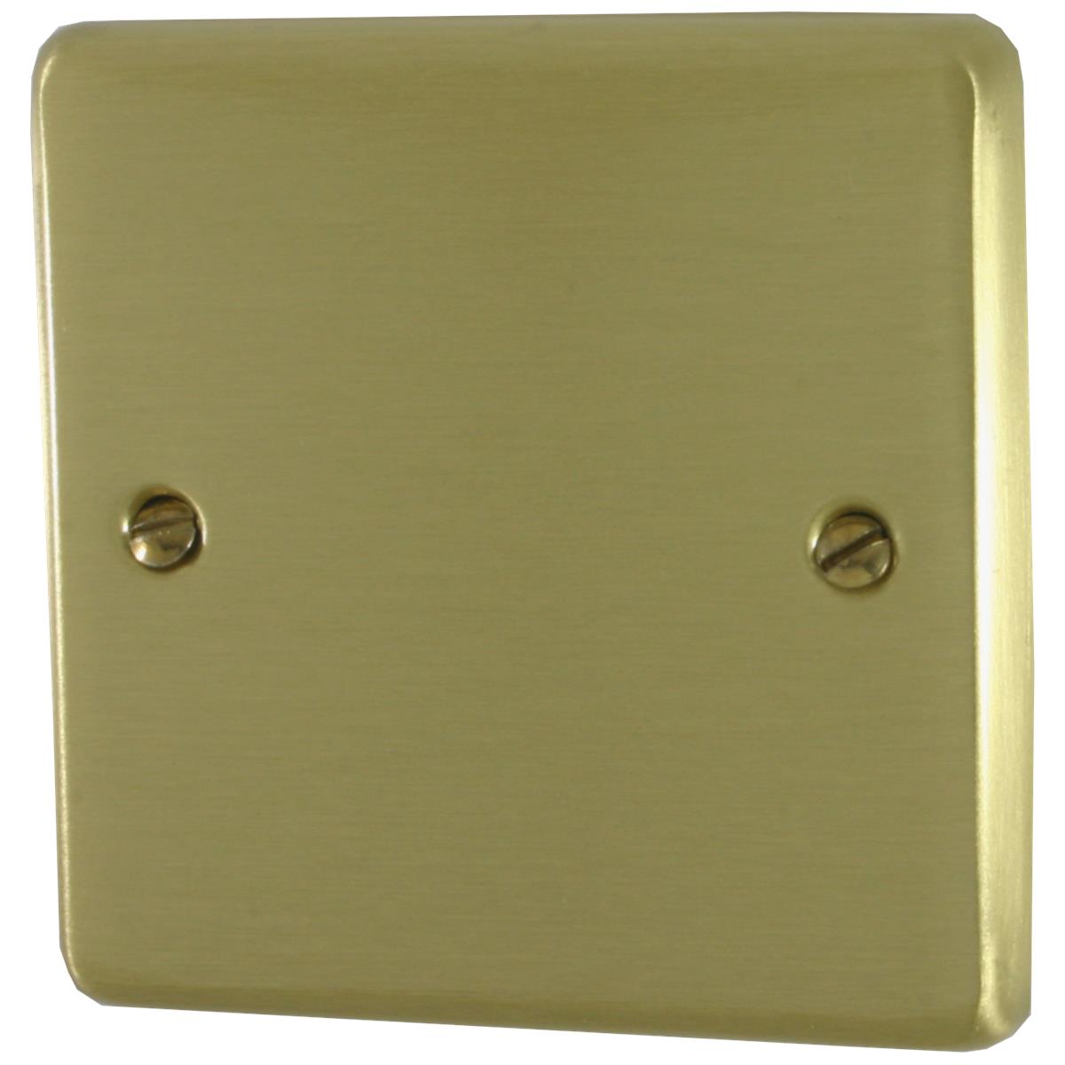 Contour Satin Brass 1 Gang Blank