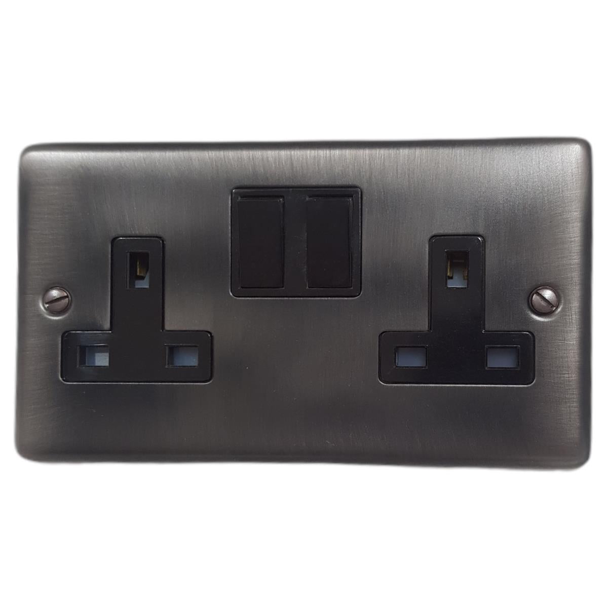 Contour  Slate Effect  2 Gang Socket