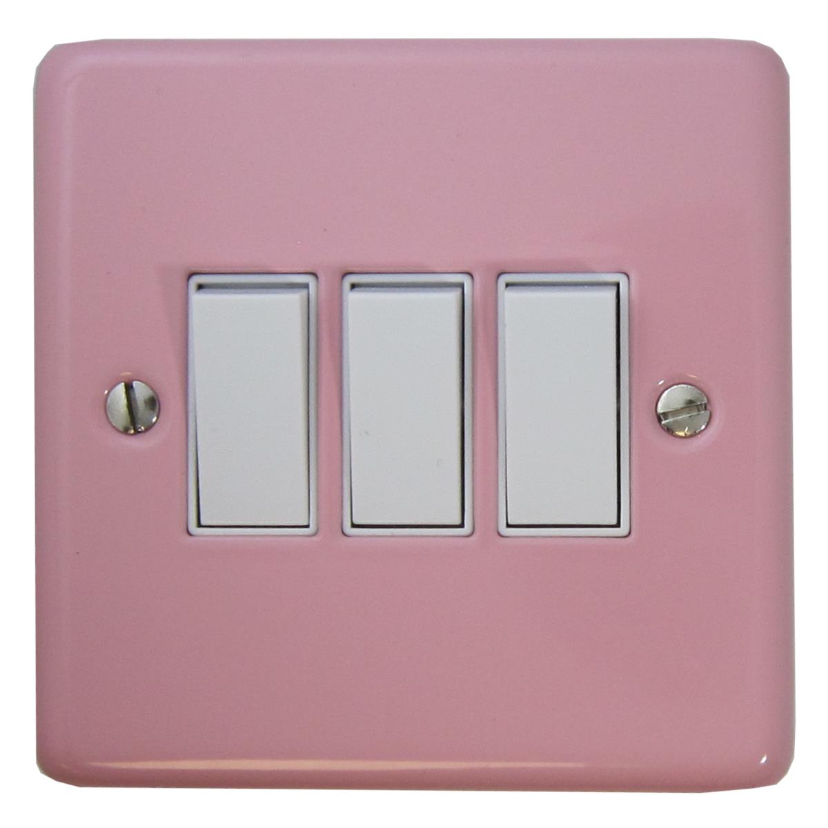 Contour Pink 3 Gang Switch