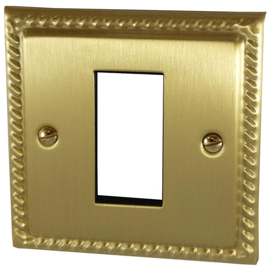 Monarch Satin Brass 1 Gang Mod Plate & Frame