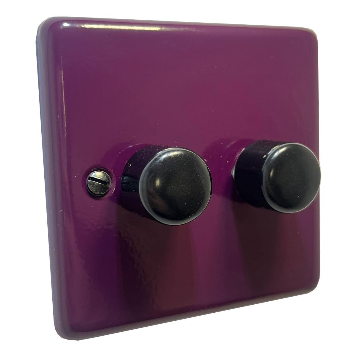 Contour Purple 2 Gang Dimmer LED