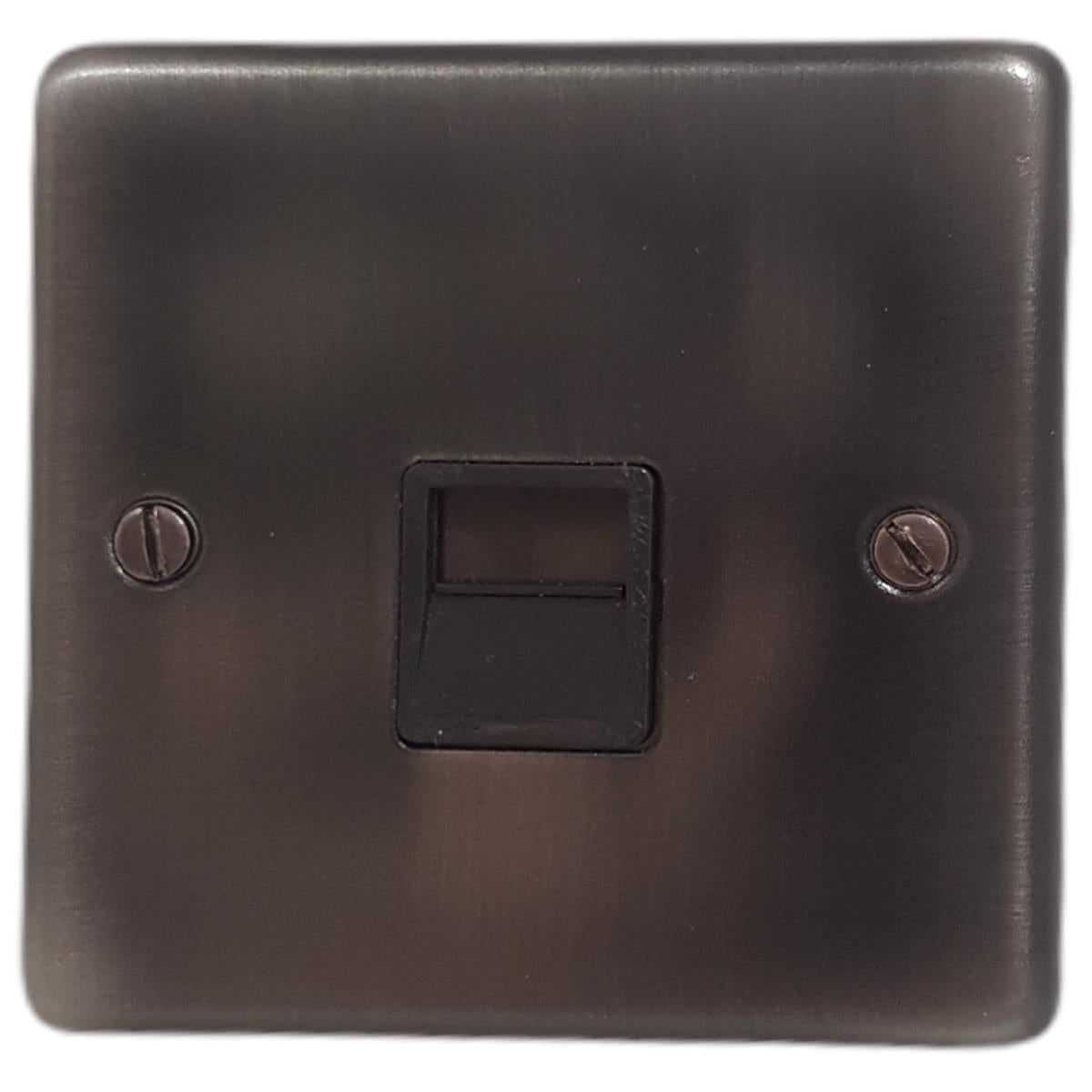 Contour Slate Effect Telephone Secondary Socket (Black Insert)