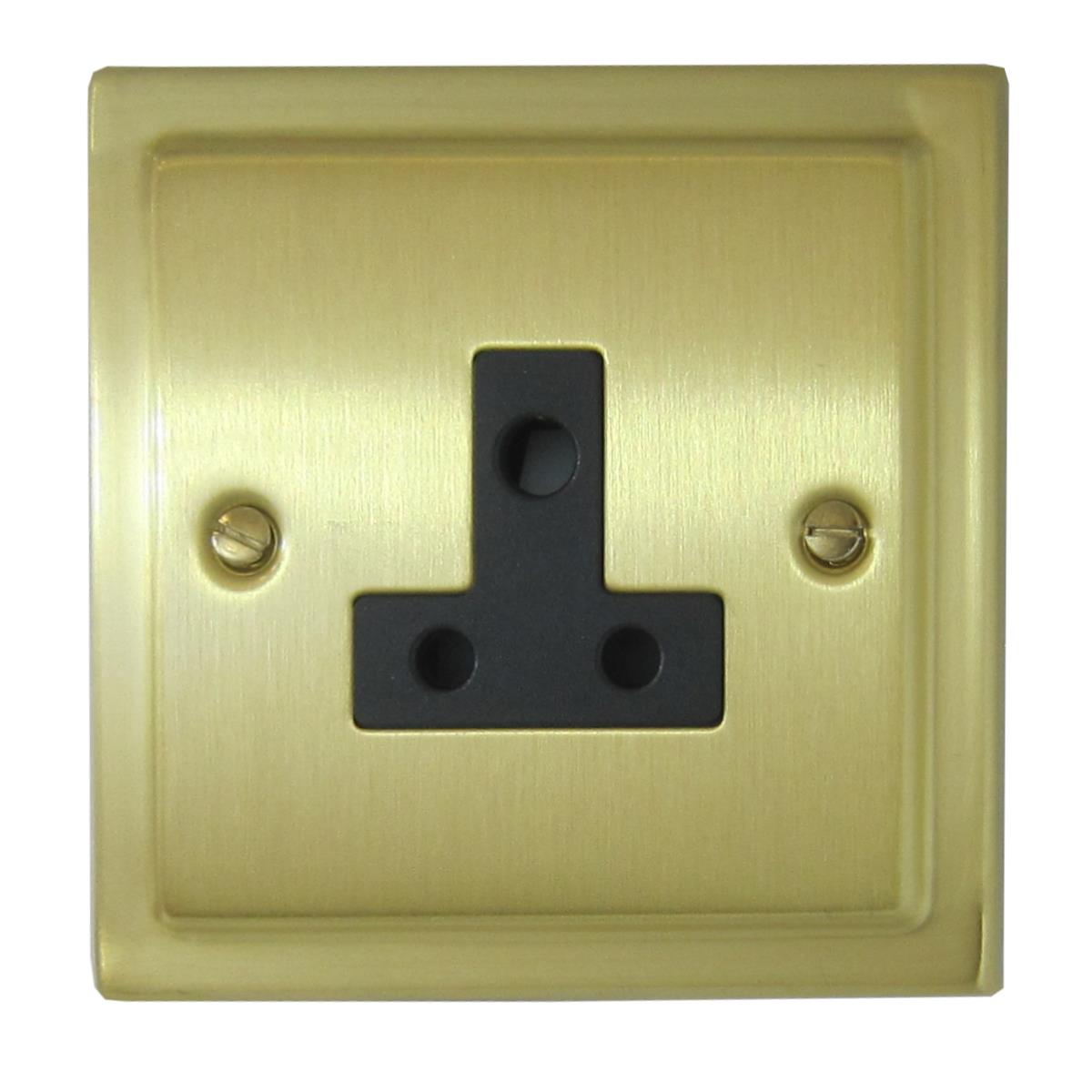 Trimline Satin Brass 5 Amp Socket