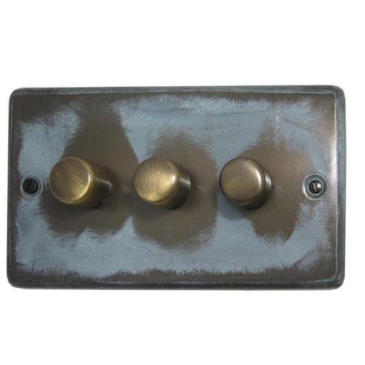 Contour Verdigris 3 Gang LED Dimmer